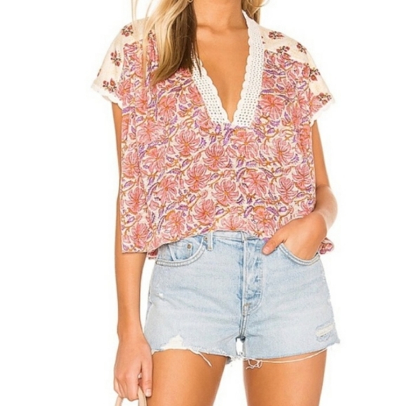 Free People Tops - NWT Free people Leillani tea floral top